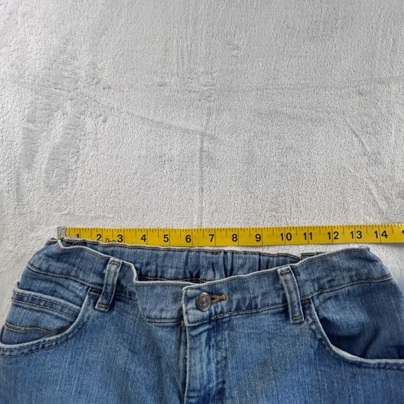Wrangler Jeans Womens Size 14 Husky Flare Leg Light Wash Denim Pants Stretch - Picture 7 of 10